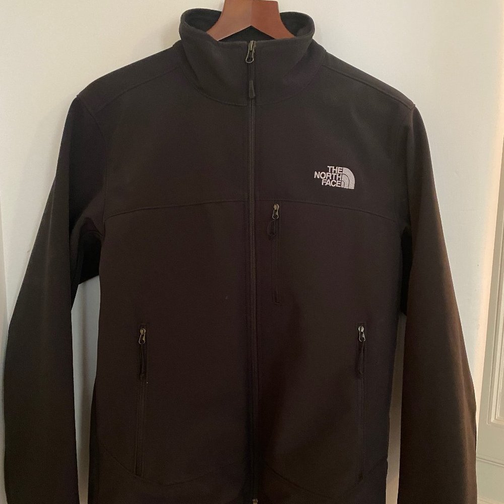 North Face Jacket Coat Mens Small Black Apex Bionic Fleece Lined Windwall